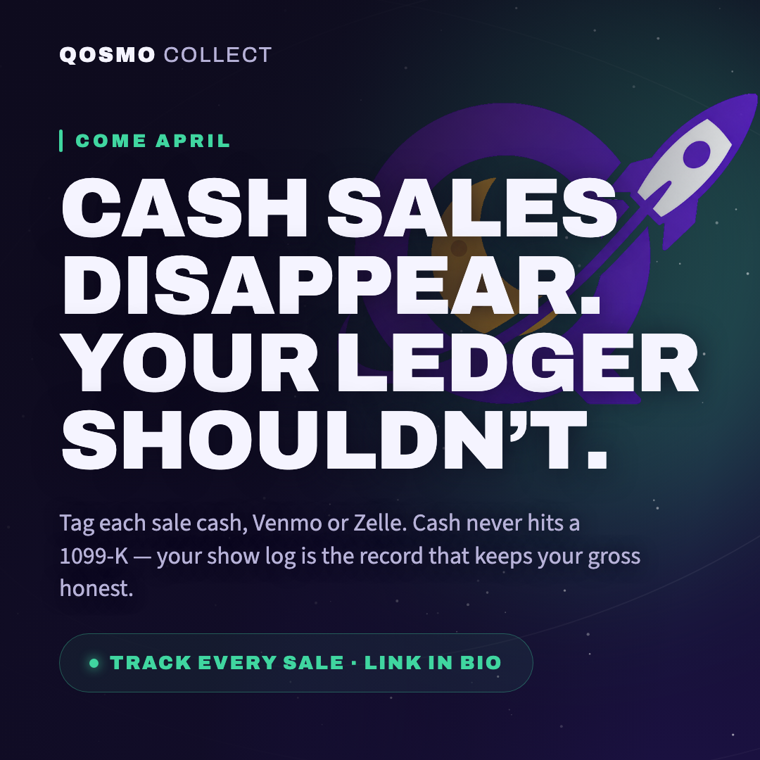 Track cash, Venmo and Zelle sales at card shows so your year-end gross has receipts